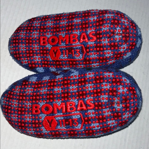 Bombas Fair Isle Gripper Sock Slipper - Size Kids/Youth Size 11-13 - Picture 5 of 6